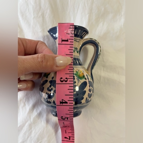 Vintage Cobalto y Cobre Pottery Spanish Tiny Pitcher Plate Collectible - Picture 9 of 10